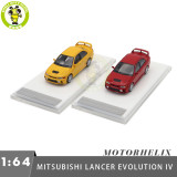 1/64 MOTORHELIX Mitsubishi Lancer EVO IV Diecast Model Toy Car Gifts For Father Friends