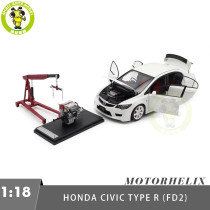 1/18 MOTORHELIX Honda CIVIC Type R FD2 2007 Late Version Diecast Model Toy Car Gifts For Father Friends