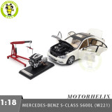 1/18 Motorhelix Mercedes Benz S600L S600 S CLASS W221 Diecast Model Toy Car Gifts For Friends Father