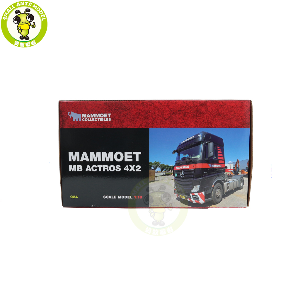 1/18 NZG Mercedes Benz Actros 4×2 MAMMOET Truck Trailer Diecast