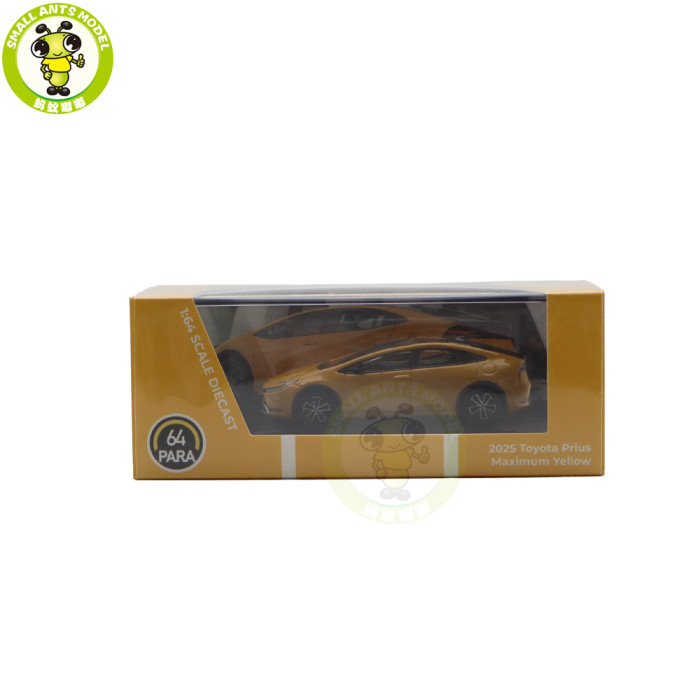 1/64 2025 Toyota Prius Maximum Yellow Paragon Diecast Model Toy Car Gifts For Friends Father
