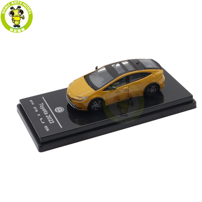 1/64 2025 Toyota Prius Maximum Yellow Paragon Diecast Model Toy Car Gifts For Friends Father