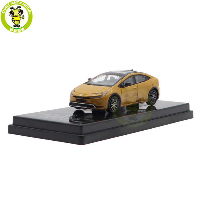 1/64 2025 Toyota Prius Maximum Yellow Paragon Diecast Model Toy Car Gifts For Friends Father
