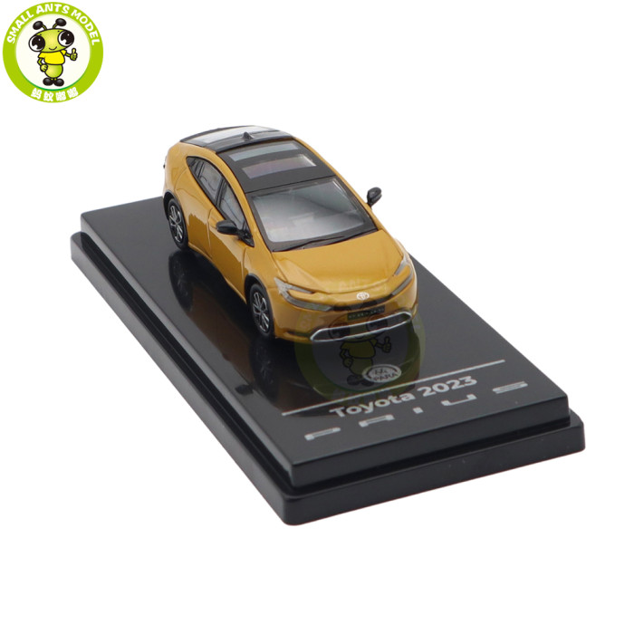 1/64 2025 Toyota Prius Maximum Yellow Paragon Diecast Model Toy Car Gifts For Friends Father