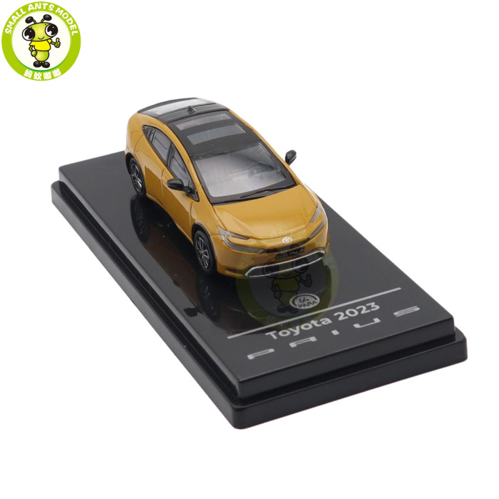 1/64 2025 Toyota Prius Maximum Yellow Paragon Diecast Model Toy Car Gifts For Friends Father