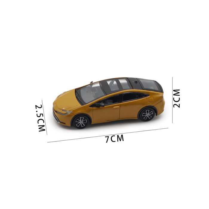 1/64 2025 Toyota Prius Maximum Yellow Paragon Diecast Model Toy Car Gifts For Friends Father