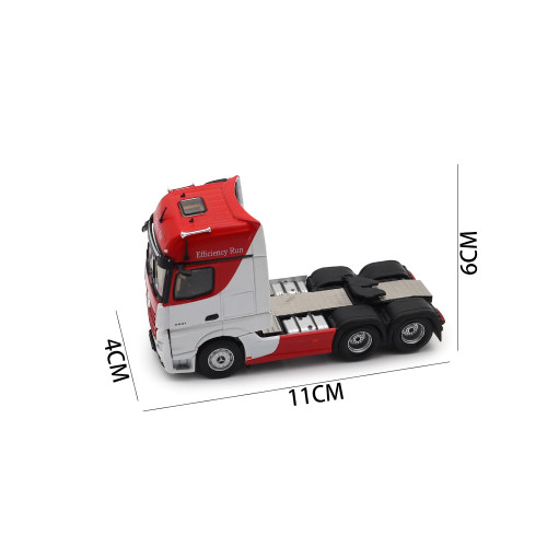 1/64 GCD Benz Actros Gigaspace 3-Axle 6×2 Sattelzugmaschine & Scalable Trailer Truck Diecast Model Toys Car Gifts For Father Friends