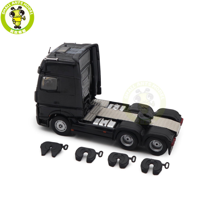 1/64 GCD Benz Actros Gigaspace 3-Axle 6×2 Sattelzugmaschine & Scalable Trailer Truck Diecast Model Toys Car Gifts For Father Friends