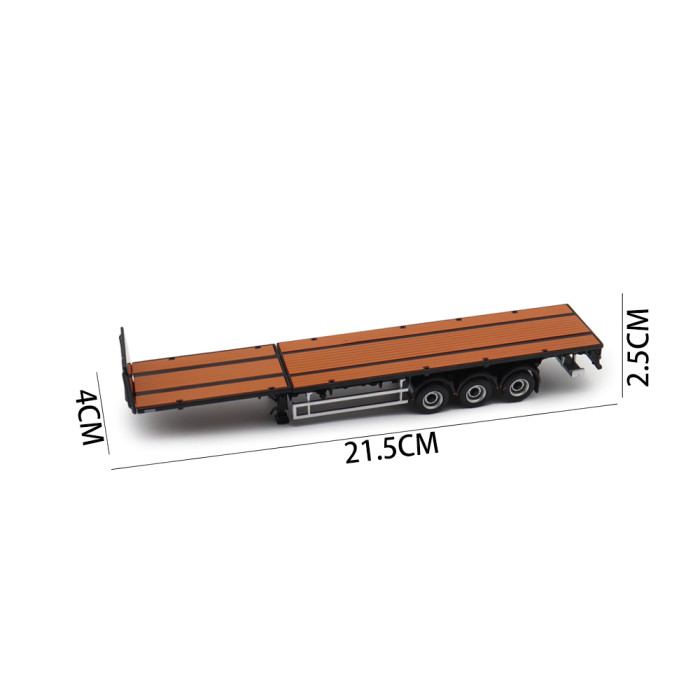 1/64 GCD Benz Actros Gigaspace 3-Axle 6×2 Sattelzugmaschine & Scalable Trailer Truck Diecast Model Toys Car Gifts For Father Friends