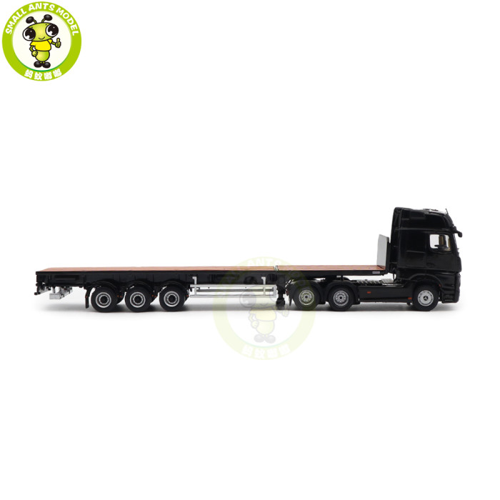 1/64 GCD Benz Actros Gigaspace 3-Axle 6×2 Sattelzugmaschine & Scalable Trailer Truck Diecast Model Toys Car Gifts For Father Friends