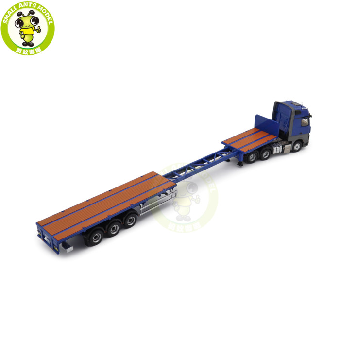 1/64 GCD Benz Actros Gigaspace 3-Axle 6×2 Sattelzugmaschine & Scalable Trailer Truck Diecast Model Toys Car Gifts For Father Friends