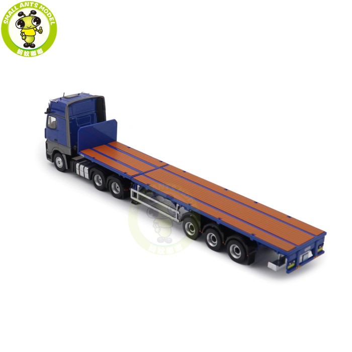 1/64 GCD Benz Actros Gigaspace 3-Axle 6×2 Sattelzugmaschine & Scalable Trailer Truck Diecast Model Toys Car Gifts For Father Friends