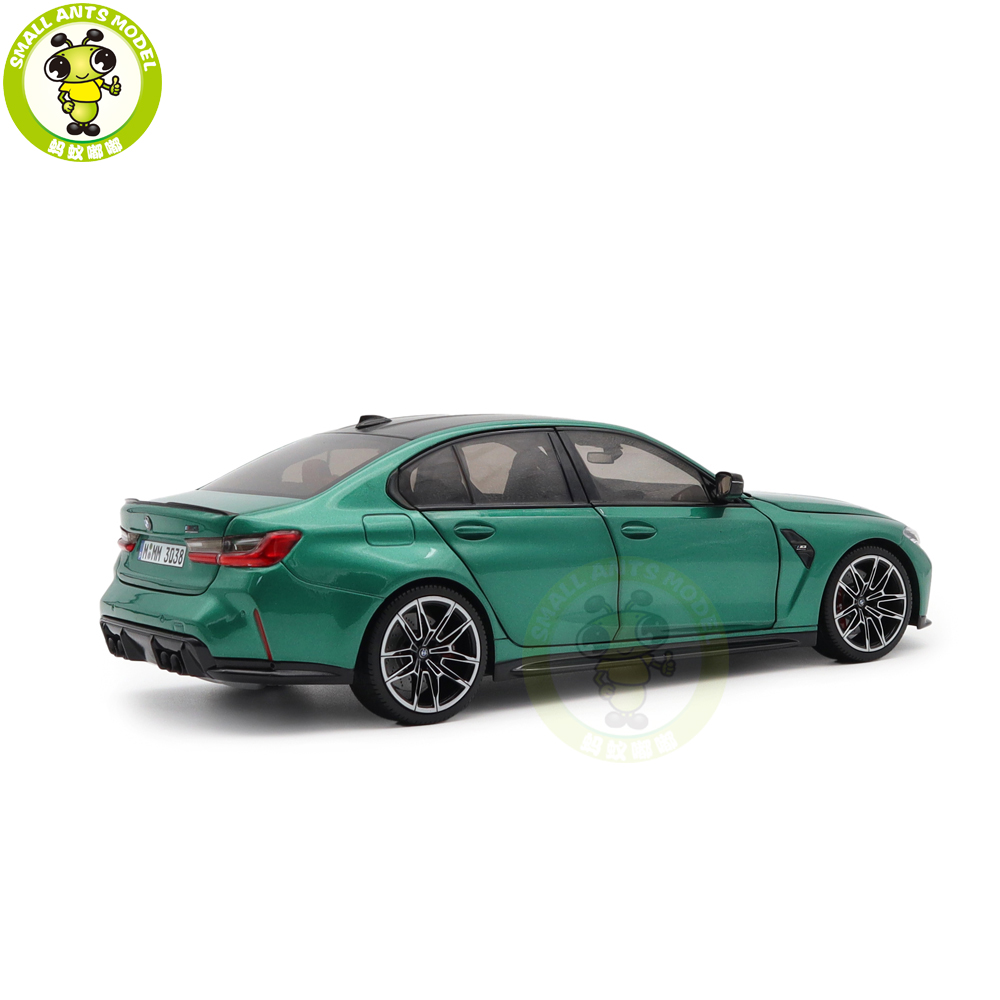 1/18 BMW M3 2020 G80 Green Metallic Diecast Model Toy Car Gifts
