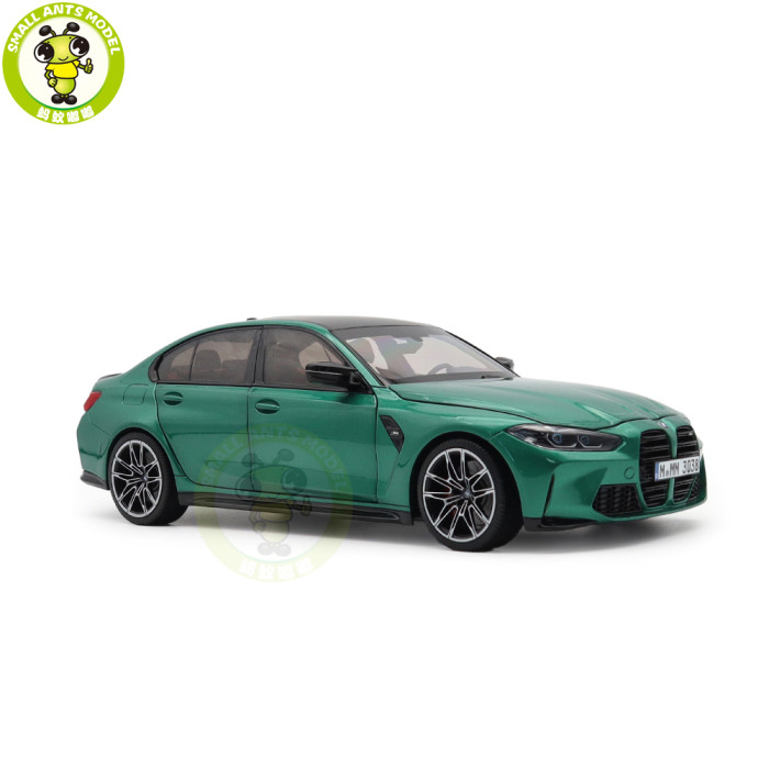1/18 BMW M3 2020 G80 Green Metallic Diecast Model Toy Car Gifts For Friends