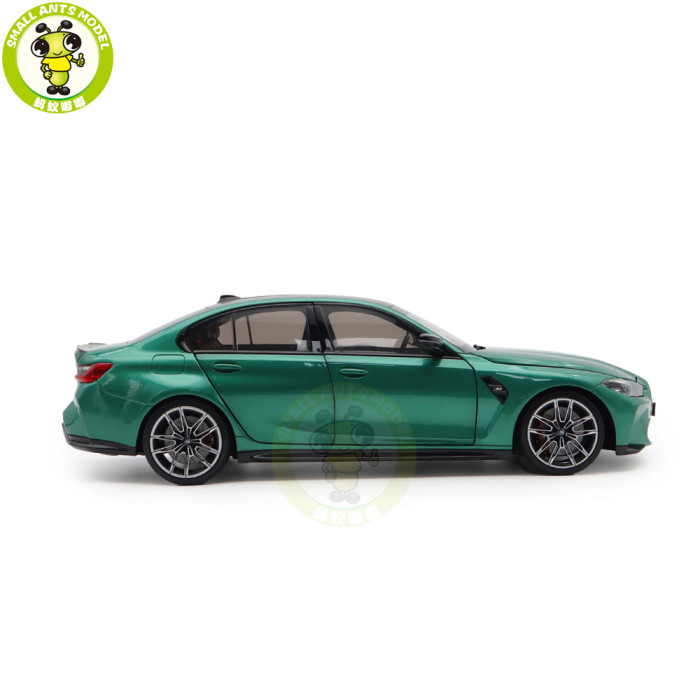 1/18 BMW M3 2020 G80 Green Metallic Diecast Model Toy Car Gifts For Friends
