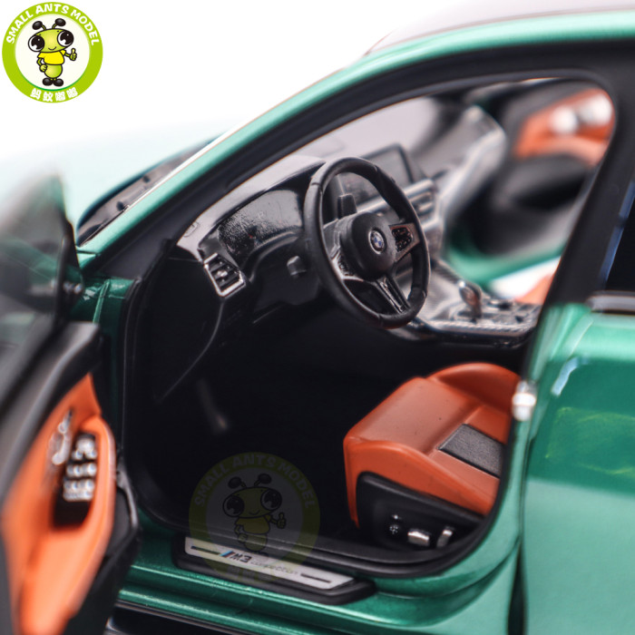 1/18 BMW M3 2020 G80 Green Metallic Diecast Model Toy Car Gifts For Friends