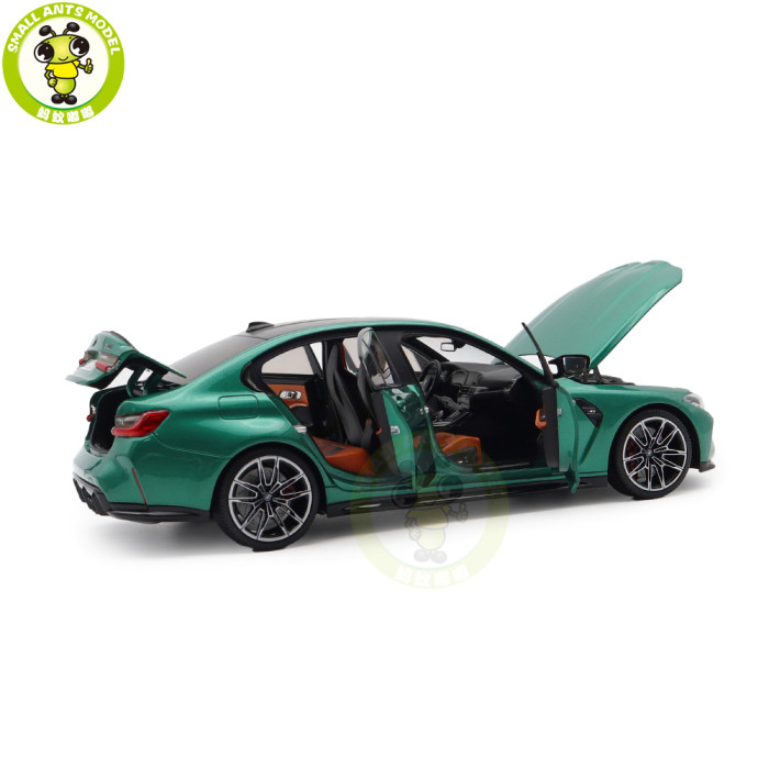 1/18 BMW M3 2020 G80 Green Metallic Diecast Model Toy Car Gifts For Friends