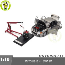 1/18 MOTORHELIX Mitsubishi EVO IV Diecast Model Toy Car Gifts For Father Friends