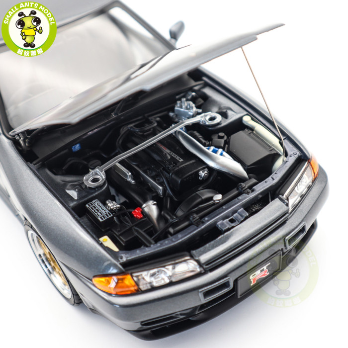 1/18 Nissan Skyline GT-R（R32）V-SPEC II Tuned Version Autoart 77417 Gun Grey Metallic Diecast Model Car Gifts For Friends Father