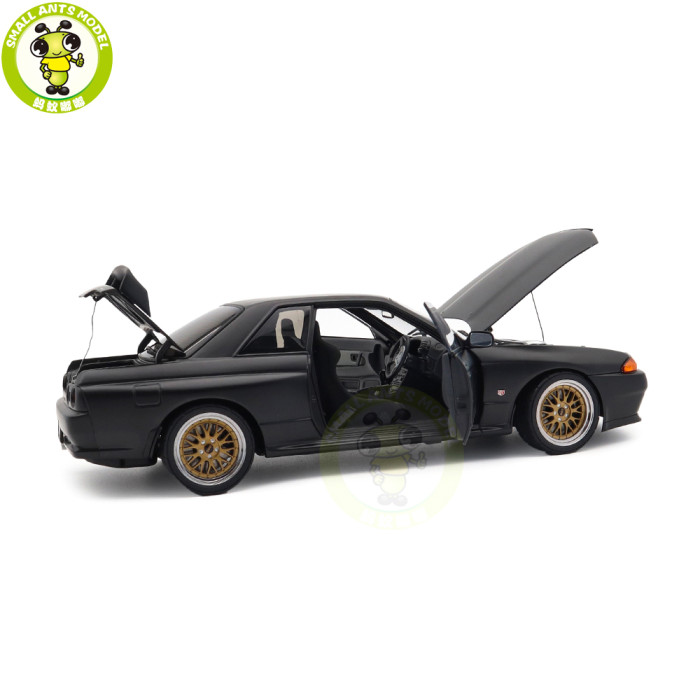 1/18 Nissan Skyline GT-R（R32）V-SPEC II Tuned Version Autoart 77418 Matt Black Diecast Model Car Gifts For Friends Father
