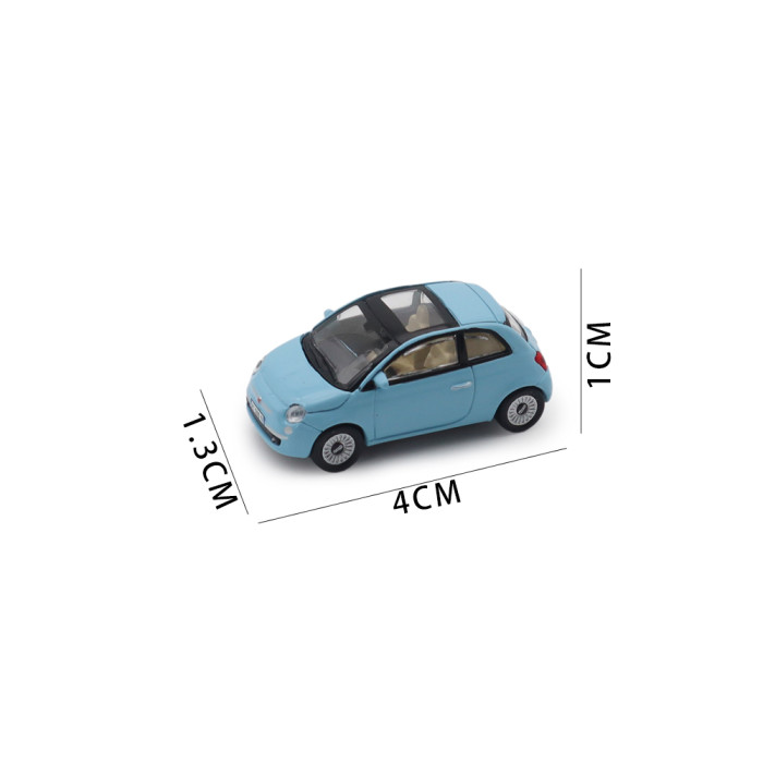 1/87 Norev 770064 Fiat 500 2008 Blue Diecast Model Toy Car Gifts For Friends