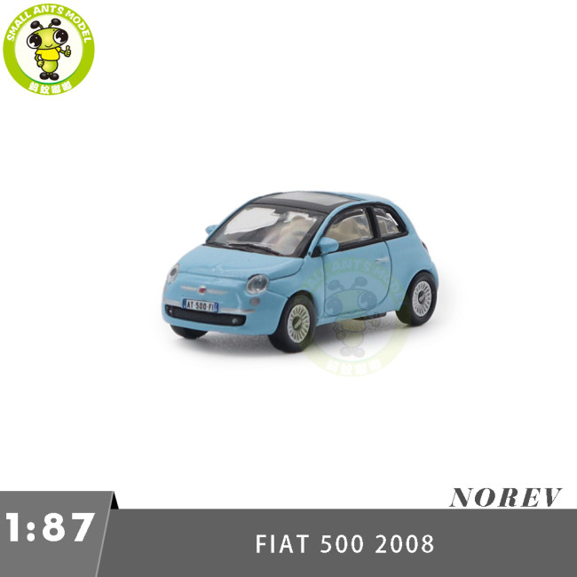 1/87 Norev 770064 Fiat 500 2008 Blue Diecast Model Toy Car Gifts For Friends