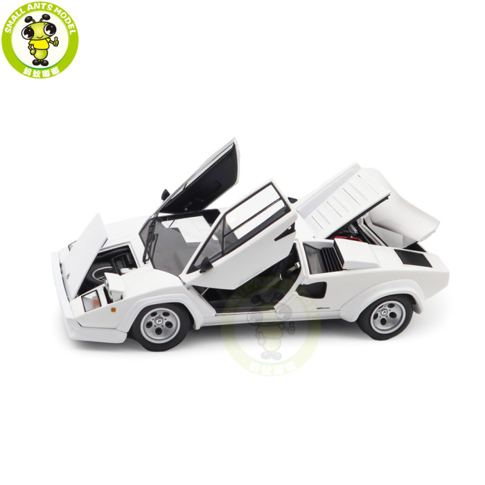 1/18 Lamborghini Countach LP 400S KYOSHO KS08320WFL White Diecast Model Toy Cars Gifts For Father Friends