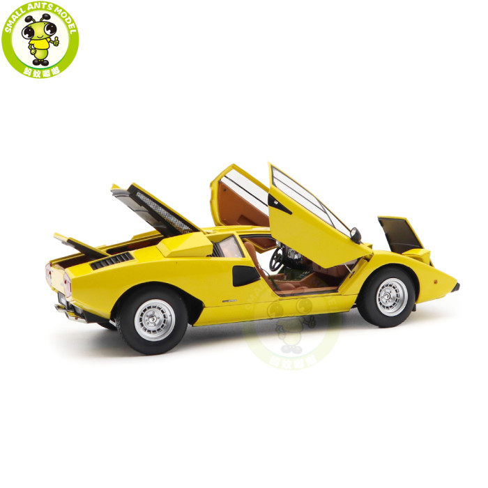 1/18 Lamborghini Countach LP 400 KYOSHO KS08321YT Yellow Diecast Model Toy Cars Gifts For Father Friends
