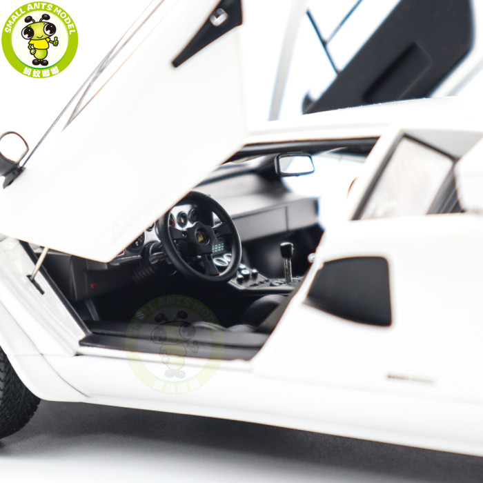 1/18 Lamborghini Countach LP 400S KYOSHO KS08320WFL White Diecast Model Toy Cars Gifts For Father Friends