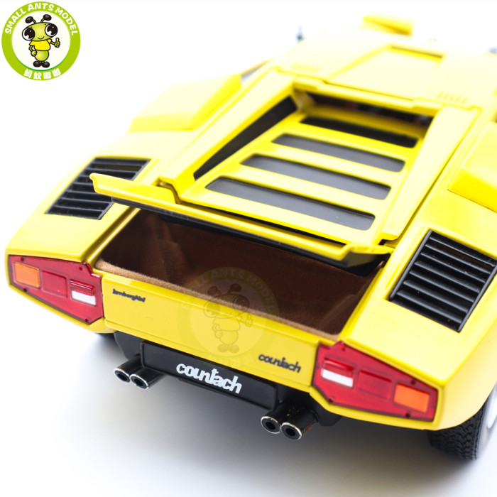 1/18 Lamborghini Countach LP 400 KYOSHO KS08321YT Yellow Diecast Model Toy Cars Gifts For Father Friends
