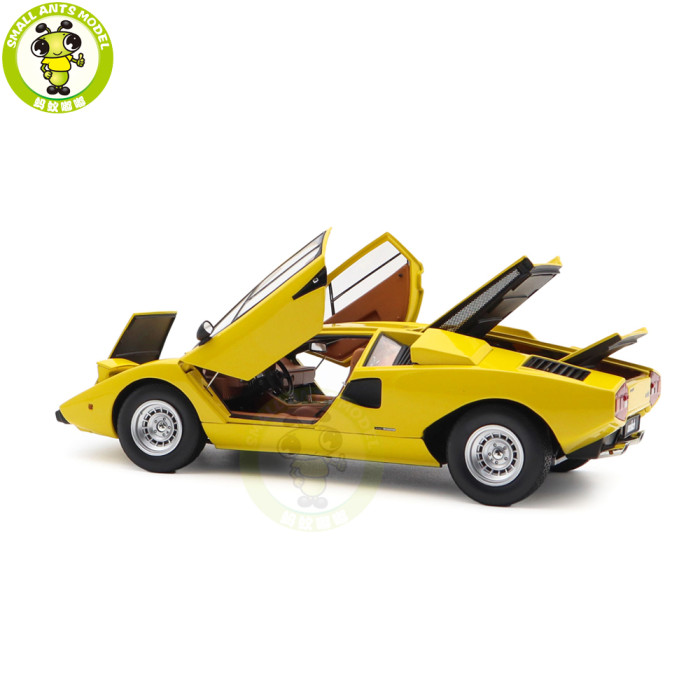 1/18 Lamborghini Countach LP 400 KYOSHO KS08321YT Yellow Diecast Model Toy Cars Gifts For Father Friends