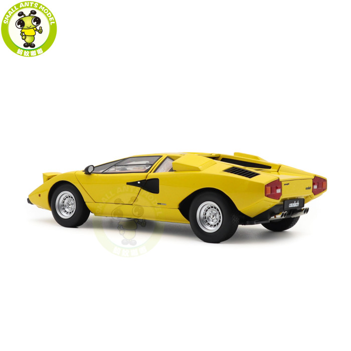 1/18 Lamborghini Countach LP 400 KYOSHO KS08321YT Yellow Diecast Model Toy Cars Gifts For Father Friends