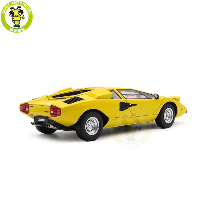 1/18 Lamborghini Countach LP 400 KYOSHO KS08321YT Yellow Diecast Model Toy Cars Gifts For Father Friends