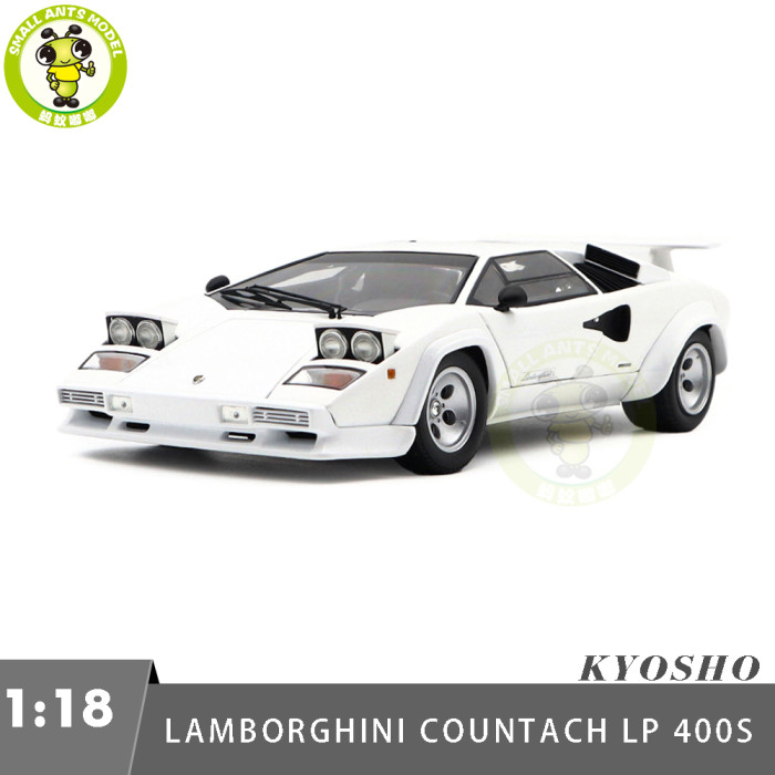 1/18 Lamborghini Countach LP 400S KYOSHO KS08320WFL White Diecast Model Toy Cars Gifts For Father Friends