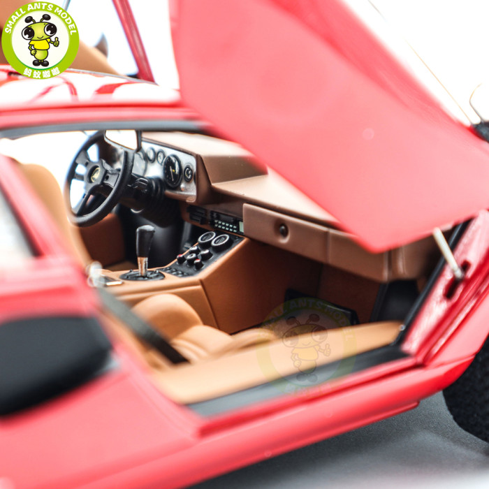 1/18 Lamborghini Countach LP 400 KYOSHO KS08321RT Red Diecast Model Toy Cars Gifts For Father Friends