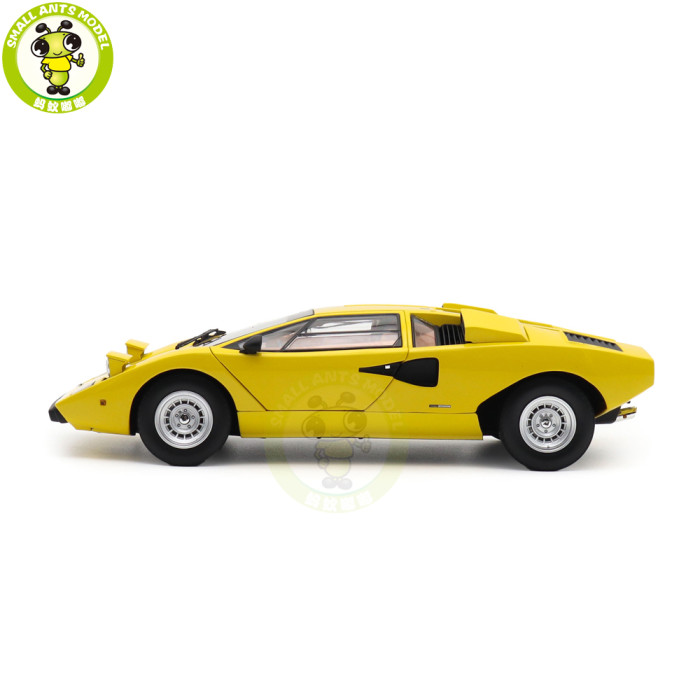 1/18 Lamborghini Countach LP 400 KYOSHO KS08321YT Yellow Diecast Model Toy Cars Gifts For Father Friends