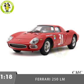 1/18 CMC M-268 Ferrari 250 LM Winner Monza Intereuropa 1964 Nino Vacarella #31 Diecast Model Toy Car Gifts For Friends