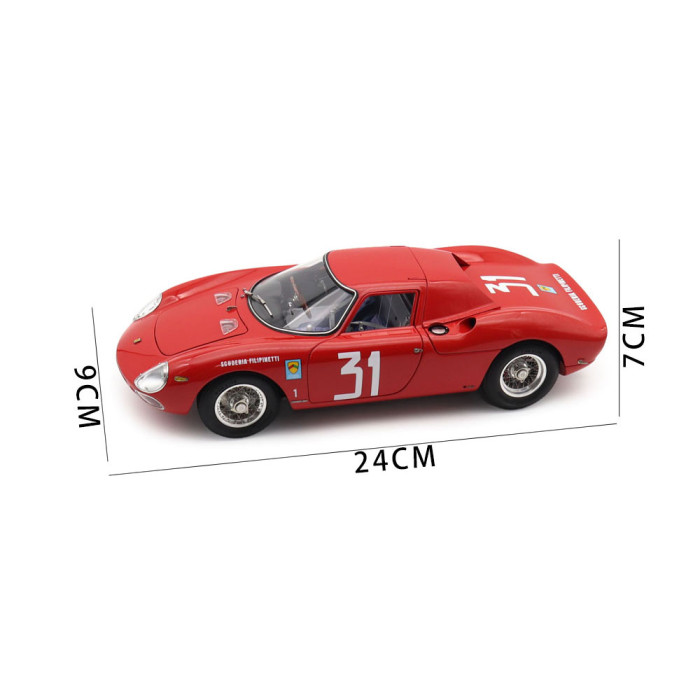 1/18 CMC M-268 Ferrari 250 LM Winner Monza Intereuropa 1964 Nino Vacarella #31 Diecast Model Toy Car Gifts For Friends