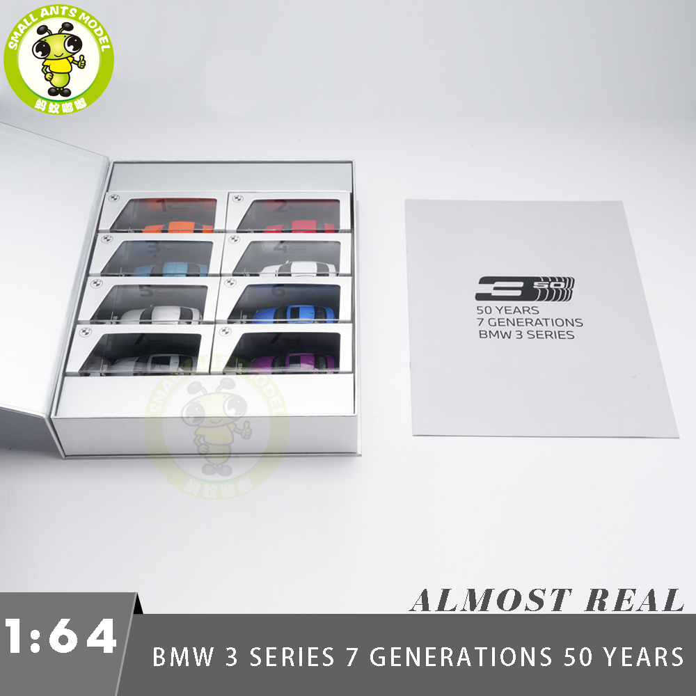 1/64 BMW 3 Series 7 Generations 50 Years Souvenir Set Almost Real