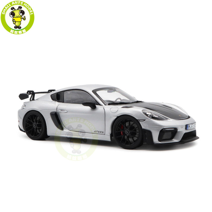 1/18 Porsche 718 Cayman GT4 RS 2023 Weissach Pack Norev 187256 GT Silver Diecast Model Toys Car Gifts For Father Friends