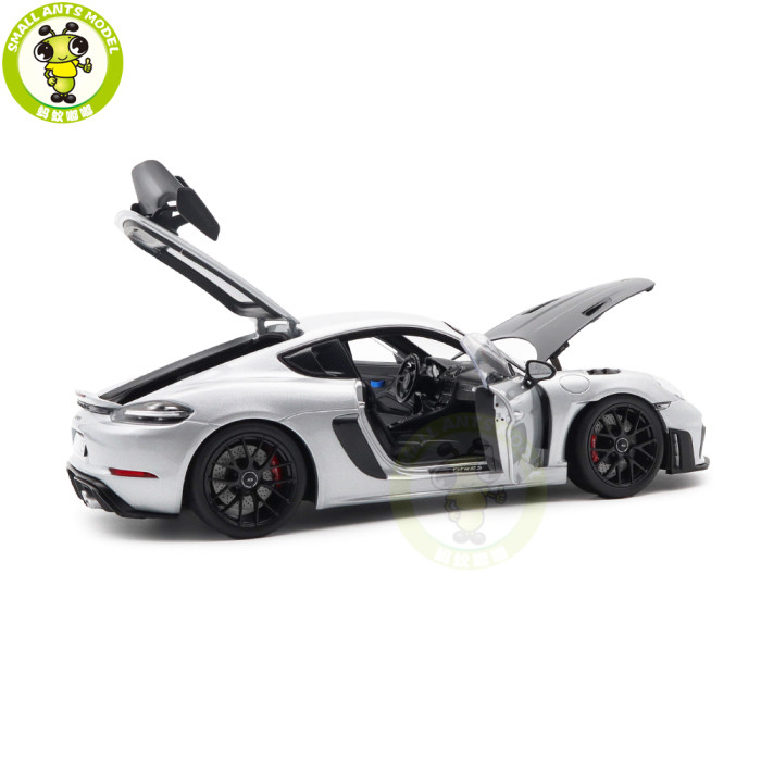 1/18 Porsche 718 Cayman GT4 RS 2023 Weissach Pack Norev 187256 GT Silver Diecast Model Toys Car Gifts For Father Friends
