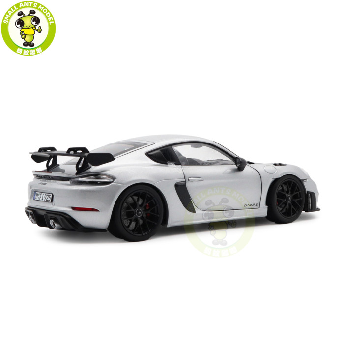 1/18 Porsche 718 Cayman GT4 RS 2023 Weissach Pack Norev 187256 GT Silver Diecast Model Toys Car Gifts For Father Friends