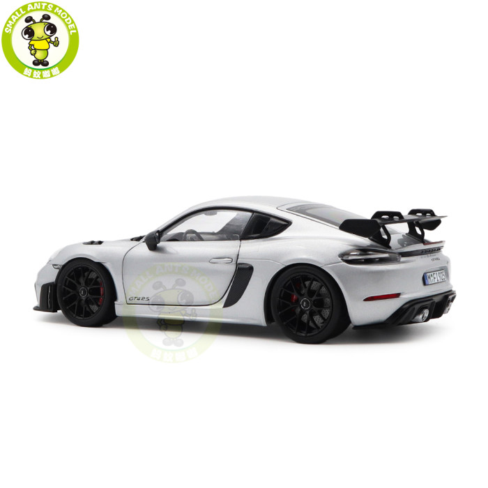 1/18 Porsche 718 Cayman GT4 RS 2023 Weissach Pack Norev 187256 GT Silver Diecast Model Toys Car Gifts For Father Friends