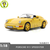 1/18 Porsche 911 Speedster NOREV 187130 Speed Yellow Diecast Model Toys Car Gifts For Father Friends