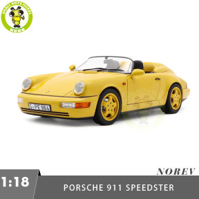 1/18 Porsche 911 Speedster NOREV 187130 Speed Yellow Diecast Model Toys Car Gifts For Father Friends