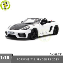 1/18 Porsche 718 Spyder RS 2023 Weissach Pack Norev 187274 White Diecast Model Toys Car Gifts For Father Friends