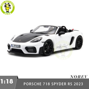 1/18 Porsche 718 Spyder RS 2023 Weissach Pack Norev 187274 White Diecast Model Toys Car Gifts For Father Friends