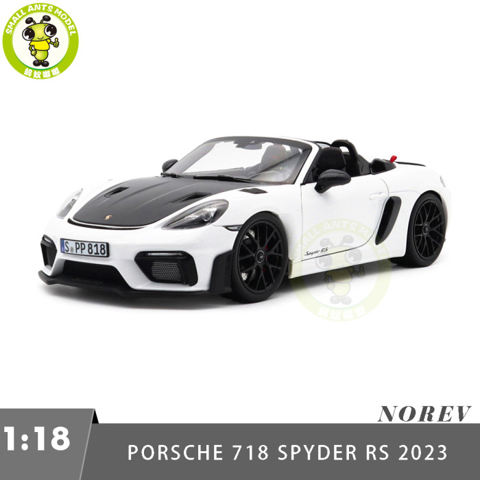 1/18 Porsche 718 Spyder RS 2023 Weissach Pack Norev 187274 White Diecast Model Toys Car Gifts For Father Friends