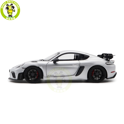 1/18 Porsche 718 Cayman GT4 RS 2023 Weissach Pack Norev 187256 GT Silver Diecast Model Toys Car Gifts For Father Friends