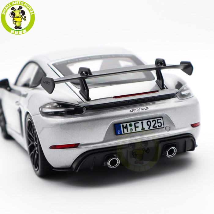 1/18 Porsche 718 Cayman GT4 RS 2023 Weissach Pack Norev 187256 GT Silver Diecast Model Toys Car Gifts For Father Friends